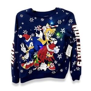 Sonic The Hedgehog Crewneck Sweatshirt with Graphic Print Multicolor 14/16 NWT